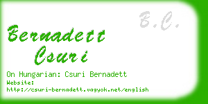 bernadett csuri business card